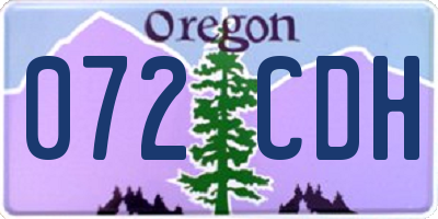 OR license plate 072CDH