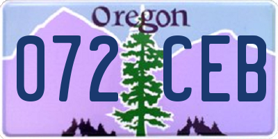 OR license plate 072CEB