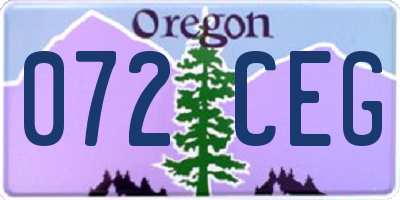 OR license plate 072CEG