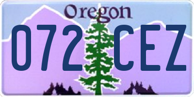 OR license plate 072CEZ