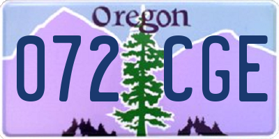 OR license plate 072CGE