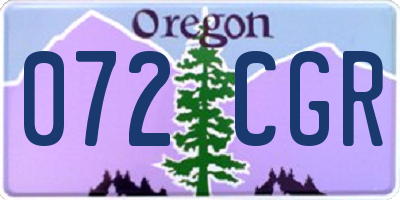 OR license plate 072CGR