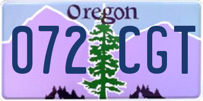 OR license plate 072CGT