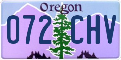 OR license plate 072CHV