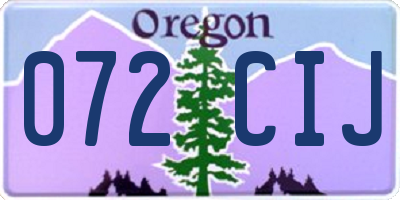 OR license plate 072CIJ