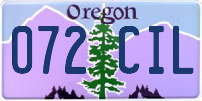 OR license plate 072CIL