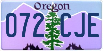 OR license plate 072CJE