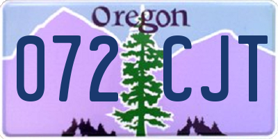 OR license plate 072CJT