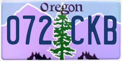 OR license plate 072CKB