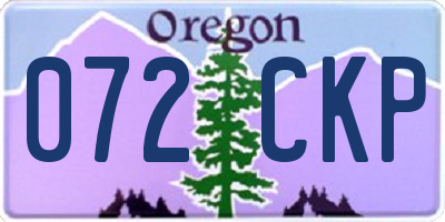 OR license plate 072CKP