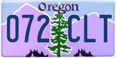 OR license plate 072CLT
