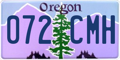 OR license plate 072CMH