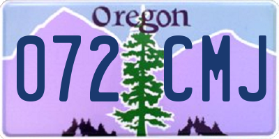 OR license plate 072CMJ
