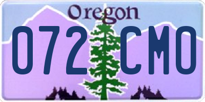 OR license plate 072CMO