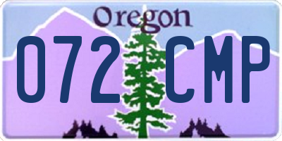 OR license plate 072CMP