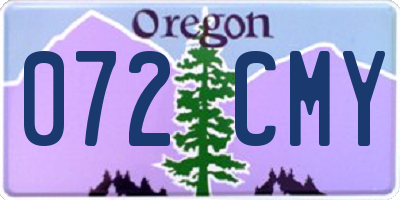 OR license plate 072CMY