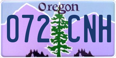 OR license plate 072CNH
