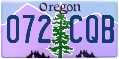 OR license plate 072CQB