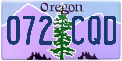 OR license plate 072CQD
