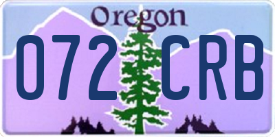 OR license plate 072CRB
