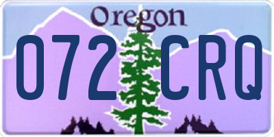 OR license plate 072CRQ