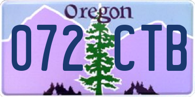 OR license plate 072CTB