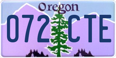 OR license plate 072CTE