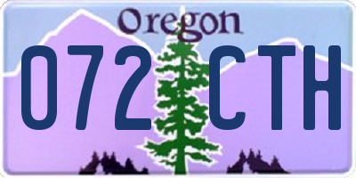 OR license plate 072CTH