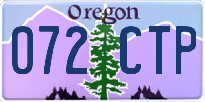 OR license plate 072CTP