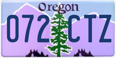 OR license plate 072CTZ