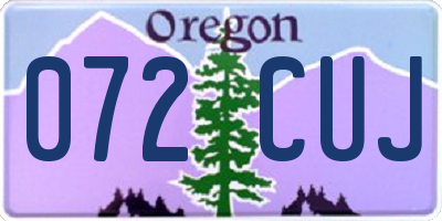 OR license plate 072CUJ