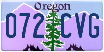 OR license plate 072CVG