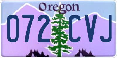 OR license plate 072CVJ