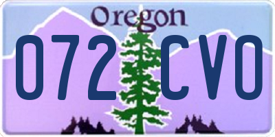 OR license plate 072CVO