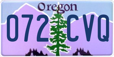 OR license plate 072CVQ