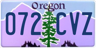 OR license plate 072CVZ