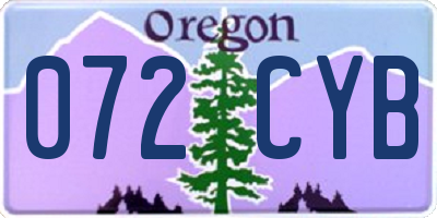 OR license plate 072CYB