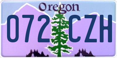 OR license plate 072CZH