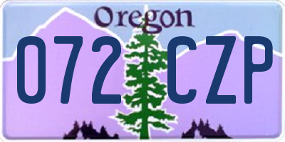 OR license plate 072CZP