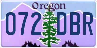 OR license plate 072DBR