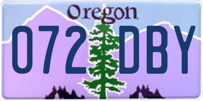 OR license plate 072DBY