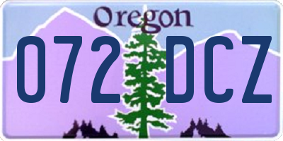 OR license plate 072DCZ