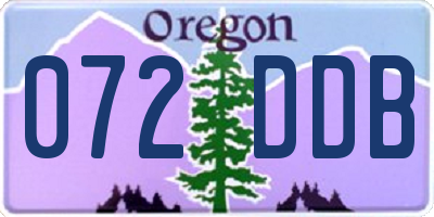 OR license plate 072DDB