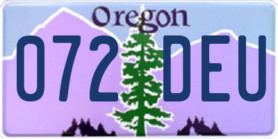 OR license plate 072DEU