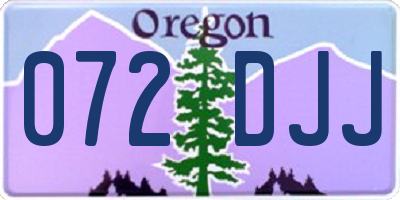 OR license plate 072DJJ