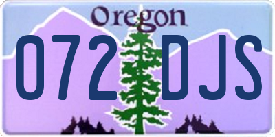 OR license plate 072DJS