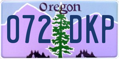 OR license plate 072DKP
