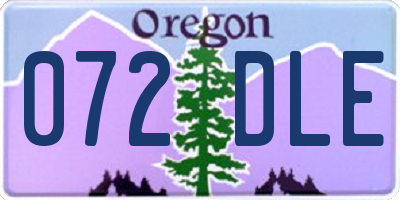 OR license plate 072DLE