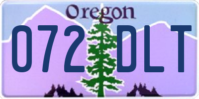 OR license plate 072DLT