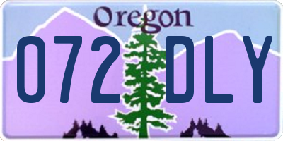 OR license plate 072DLY
